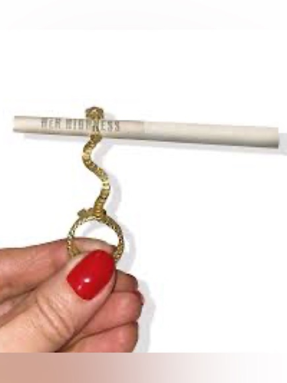 ❤️‍🔥5/$25❤️‍🔥Ornate Gold Snake Cigarette Holder Ring